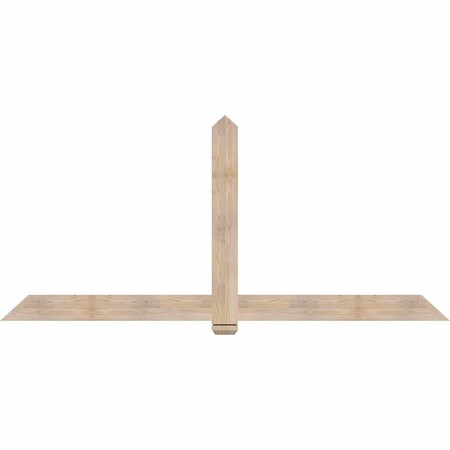 Ekena Millwork Eugene Smooth Timber Gable Bracket, Douglas Fir, 96"W x 44"H x 1 1/2"D x 5 1/2"F, 11/12 Pitch GBW096X44X0206EUG00SDF